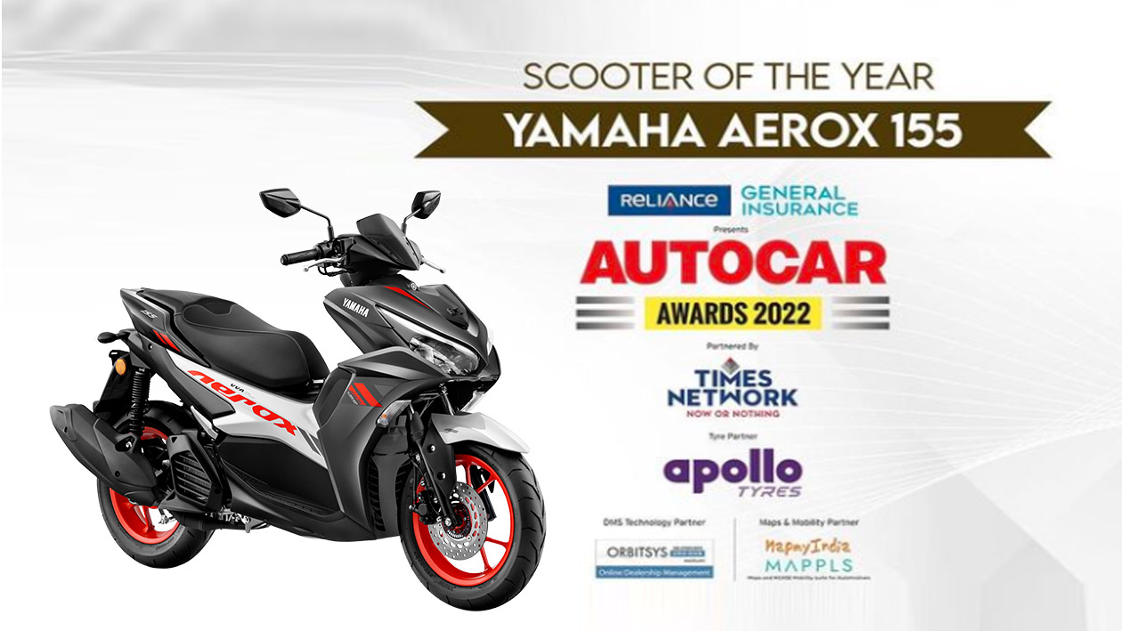 Yamaha Aerox 155 Two-Wheeler Design of the Year by carandbike Awards 2022